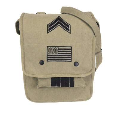 8795 KHAKI EMBROIDERED SHOULDER BAG