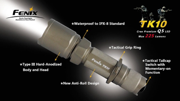 Fenix TK10 : Cree Premium Q5 LED