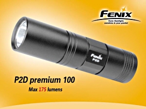 FENIX P2D Premium 100 【Black Body / Textured Reflector】