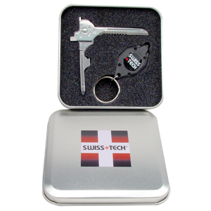 SwissTech Silver Utili-Key / Microlight in Gift Tin XCXebN@Vo[[eBeB[L[ƃ}CNCg Mtgʓ S33337