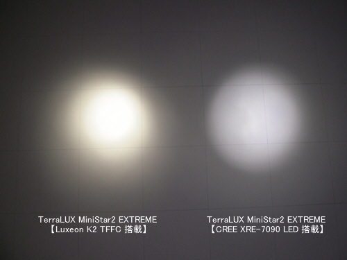 �Ǝ˃e�X�g�@TerraLUX MiniStar2 Luxeon K2 TFFC / CREE XRE-7090