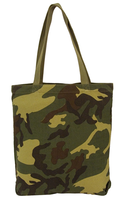 2422 WOODLAND CAMO LIGHTWEIGHT TOTE BAG