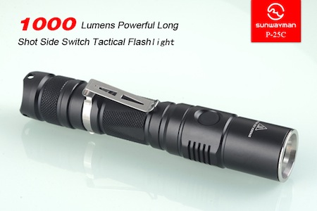 Sunwayman P25C 懐中電灯 1000ルーメン 高ルーメン充電式懐中電灯、超